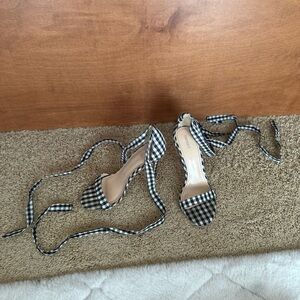 forever 21 tie up heels, size 7.5